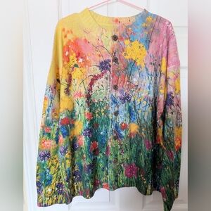 Vibrant Floral Women's Cardigan
